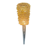 Pair of clear Murano glass wall sconces in the Barovier Art Deco style. Rostrato