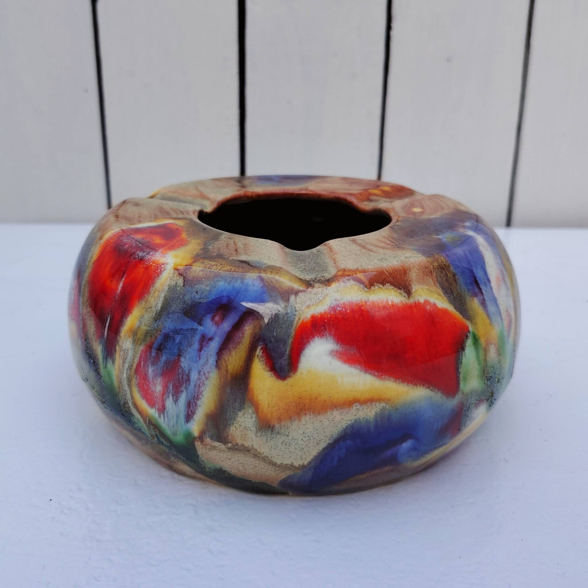 Ceramic ashtray, Ricard brand, vintage