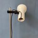 Small white mid-century floor lamp