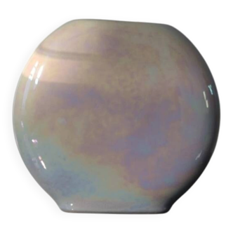 Vase, single flower holder in pearlescent glazed ceramic.