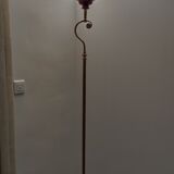 Lampadaire halogène laiton et bois