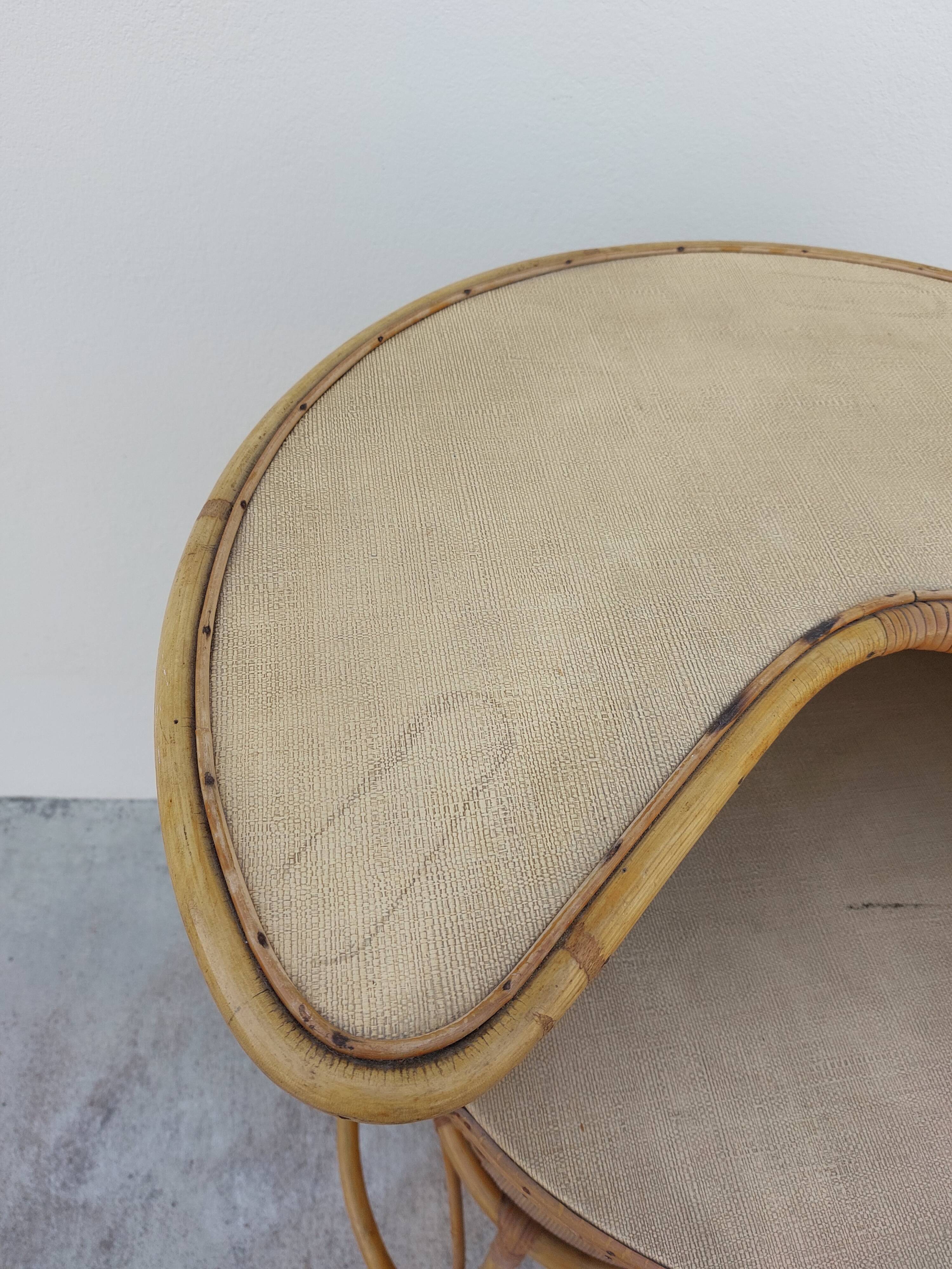 1950 vintage rattan cocktail bar