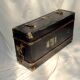 Old wooden and leather trunk