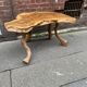 Brutalist coffee table in solid olive tree, period around 1960