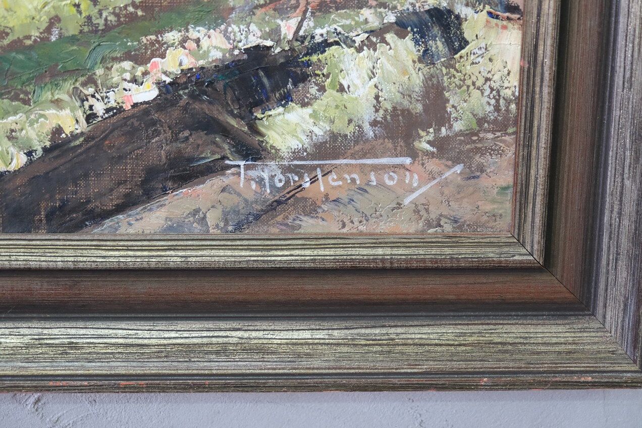 Torsten Torstenson (1901-1974), Swedish Modern Painting, 1950s, Oil on Canvas, Framed