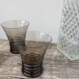 Set of 3 vintage crystal glasses