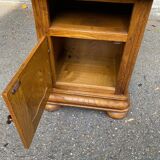 Louis XIV solid oak bedside table 1900