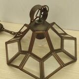 Suspension en verre et laiton