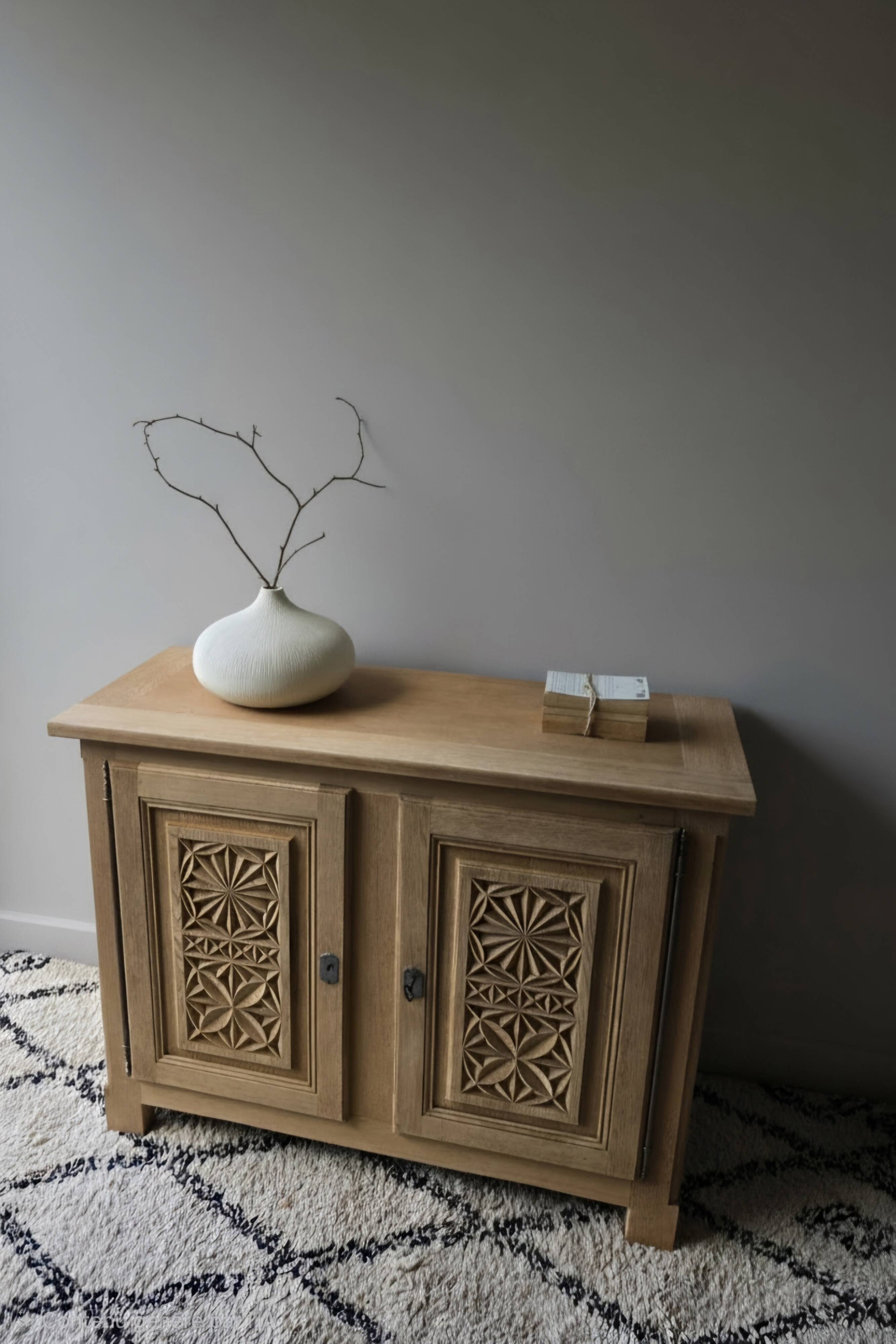 solid oak buffet