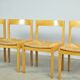 Vintage dutch design oak dining chairs, 1960s