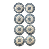 Set of 8 gien 1937 garland soup plates