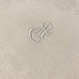 12 antique damask and monogrammed napkins