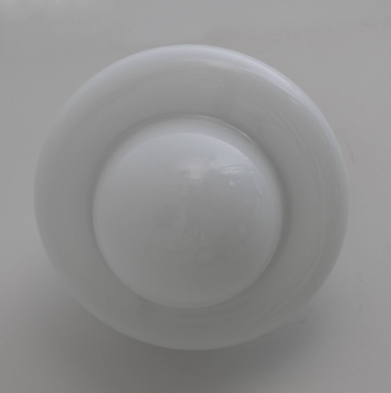 Pair of Mid-Century Modern Italian Opaline Glass and Wood Sconces, 1960s