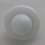 Pair of Mid-Century Modern Italian Opaline Glass and Wood Sconces, 1960s