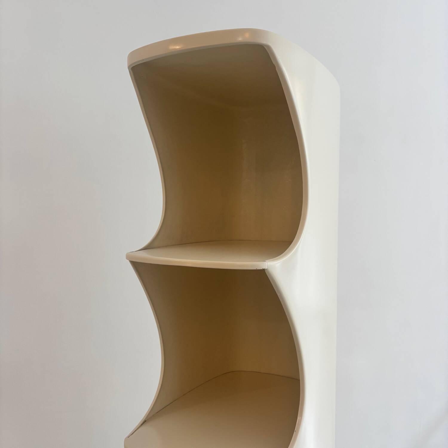 Étagère en ABS laqué beige par Valérie Doubroucinskis pour Rodier, années 70