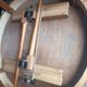 Old dining table wood brass vintage Scandinavian teak