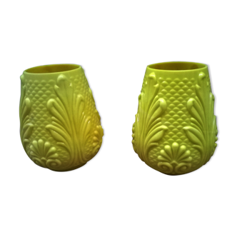 Pair of ancient vases in opaline