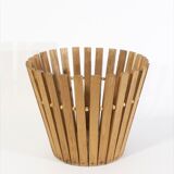 Scandinavian basket in vintage wood, 1960