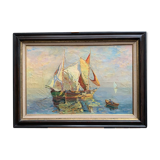 Seascape. In the style of impressionism.
