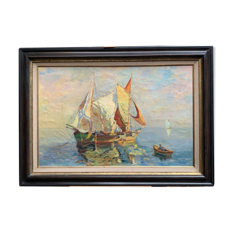 Seascape. In the style of impressionism.
