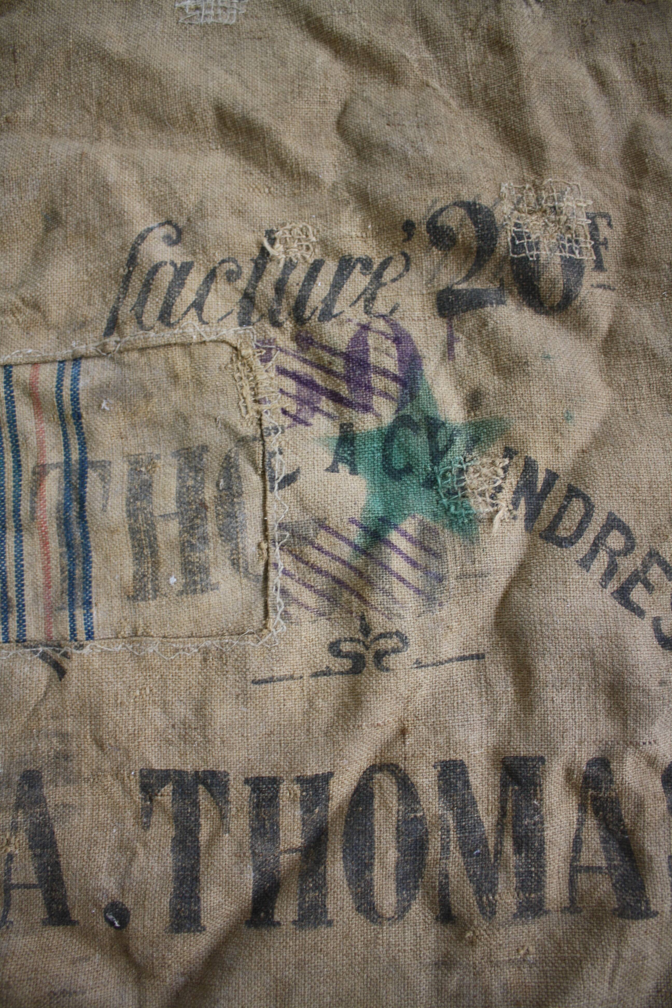 Burlap sack flour mill Thomas Brittany