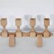 Vintage Scandinavian wooden candlestick 1970