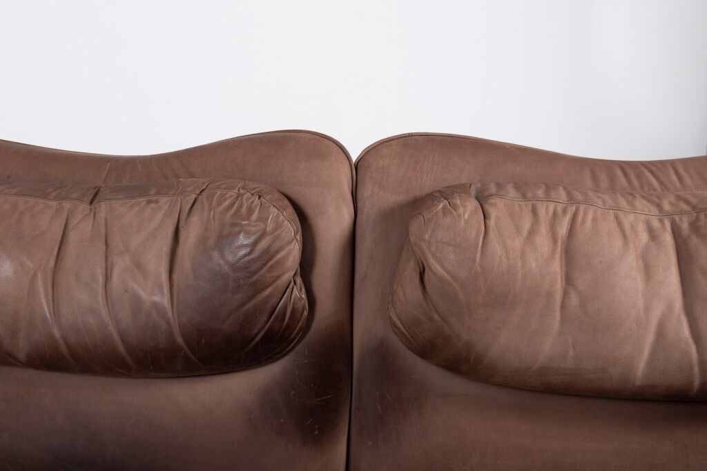Vintage 2-seater sofa in aniline leather from the 1970s