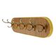 Vintage Rockabilly Coat Rack Fifties Design Wood Veneer Gold