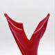 Tulip Vase Fratelli Toso Murano Red Crystal Ribbons 37.5cm