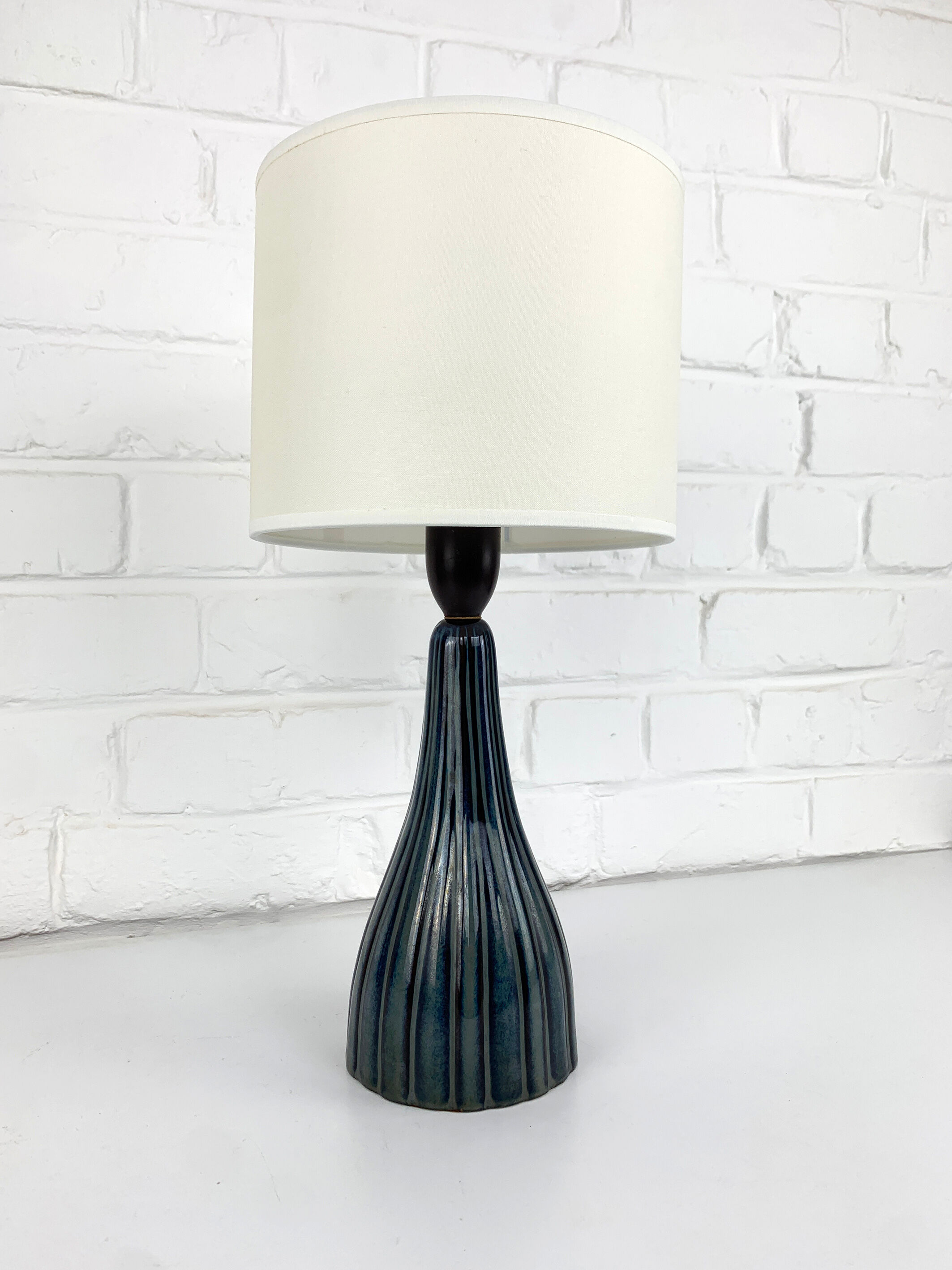 Scandinavian table lamp lined Søholm Keramik Denmark, 1960