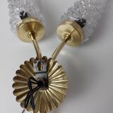 Gold wall light with diamond tips