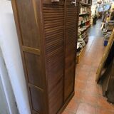 Antique double curtain oak cabinet