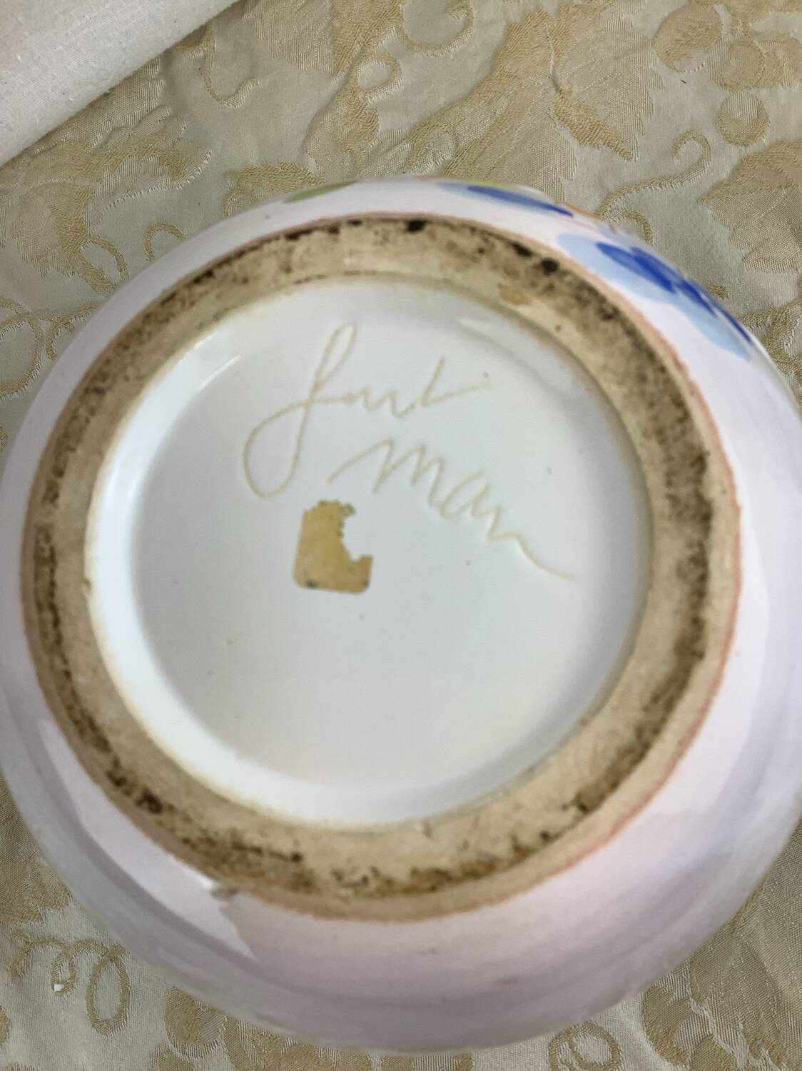 Vintage hand painted pitcher