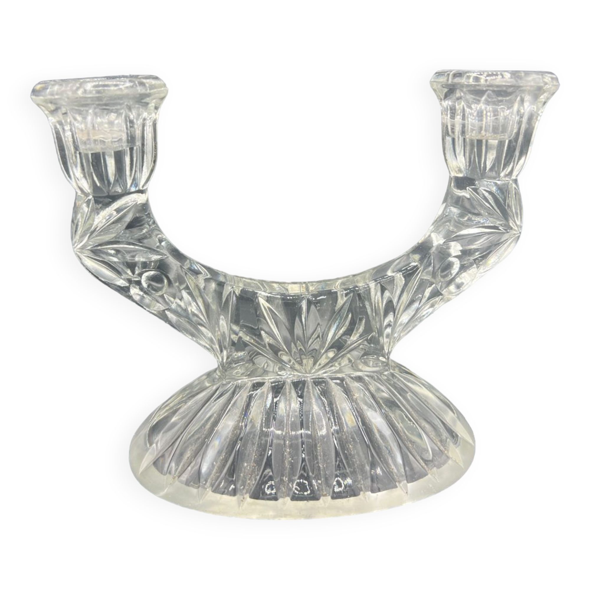Vintage glass candle holder