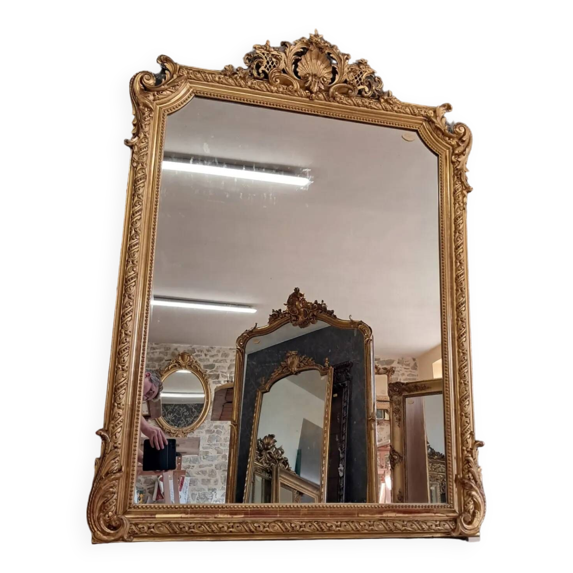 Mirror 19th century Louis XV style 159 x 112