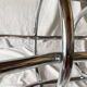 Vintage bar stool in black skai and chrome metal