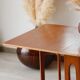 Scandinavian drop-leaf table – Bendt Winge – Teak and beech – 1950s/60s