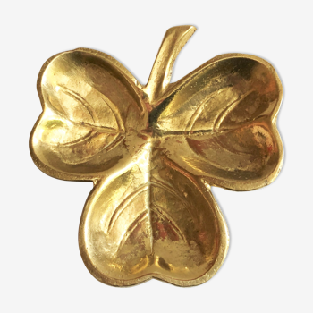 Vide-poche décor trèfle bronze doré