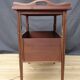 Mahogany service with flaps with removable glass top 67 x 46 cm