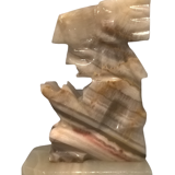 Pair of Aztecs 70's bookends in Agatha - Tellez Mines Serre Hbar - Handmade - Mexico