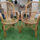 Duo de fauteuils en rotin années 70