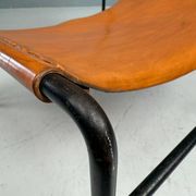 A. A. Dolleman Lounge Chair by Metz & Co, Mid-Century Leather & Metal