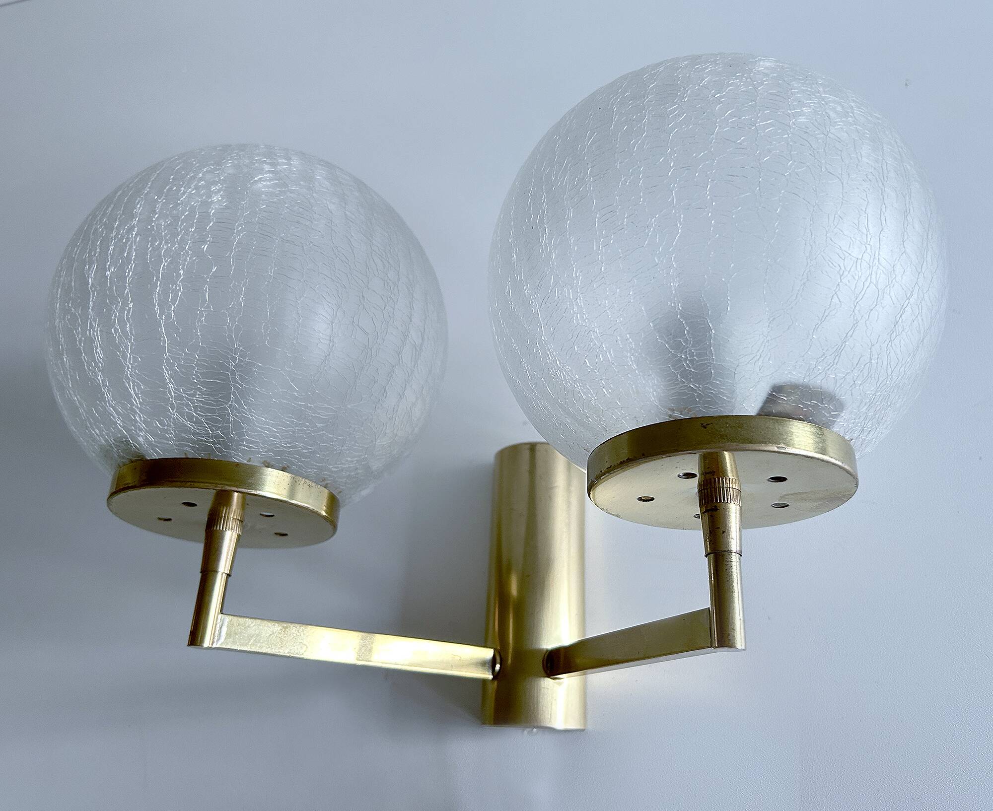 Pair Vintage Bubble Glass Wall Lights