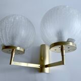 Pair Vintage Bubble Glass Wall Lights