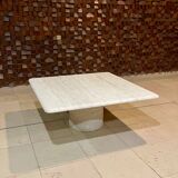 Table basse en travertin de P. A. Giusti et E. Di Rosa pour Up&Up, Italie