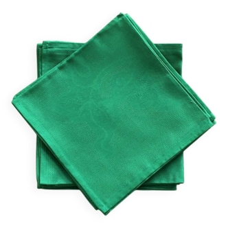 10 serviettes Patrick Frey damassé coton vert