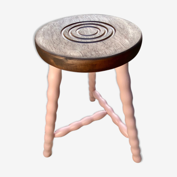 Tripod stool feet coil color pink ballerina