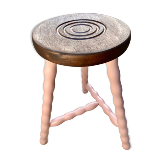 Tripod stool feet coil color pink ballerina