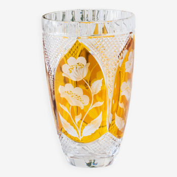 Grand vase en cristal Julia Glasswork 1950