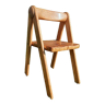Vintage children's chair in solid pine by Pierre Grosjean 1970 style proven perriand